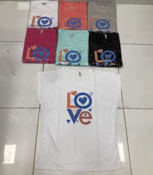 Bluzka damska na krótki rękaw - Turecka (2XL-4XL) DH17644