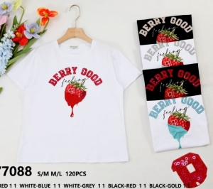 Bluzka damska na krótki rękaw (S/M-M/L) DH14842