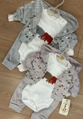 Komplet chłopięce - 3 częściowe (3-9M) DH8052