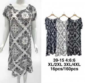 Sukienka damska na krótki rękaw (XL-4XL) DH17724