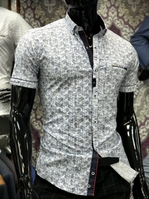 Koszule męskie na krótki rękaw - Tureckie (M-3XL) TP7298