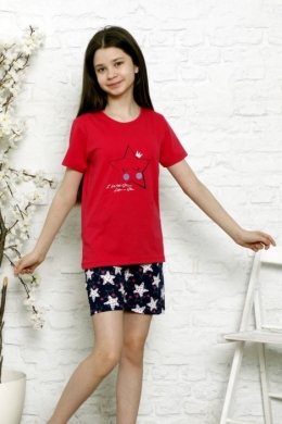 Piżama dziewczęca na krótki rękaw (134-164) TPA1992