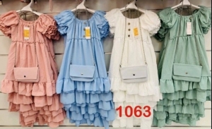 Sukienki dziewczęce krótki rękaw (4-14 lat) TP12344