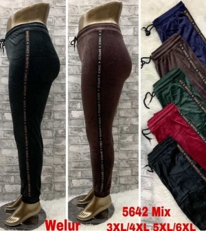 Spodnie dresowe welurowe damskie (3XL-6XL) TP1961