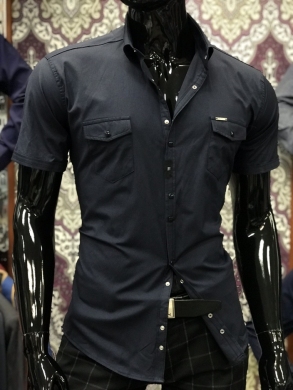 Koszule męskie na krótki rękaw - Tureckie (M-3XL) TP7278