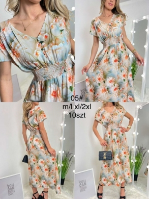 Sukienka damska na krótki rękaw (M-2XL) DH16323