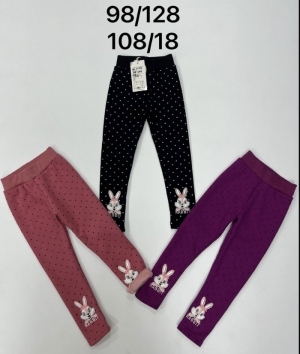 Legginsy dziewczęce ocieplane (98-128) NG4040