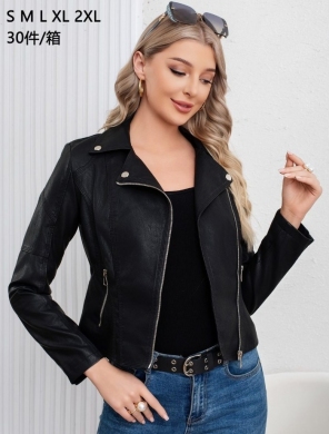 Kurtka damska skórzana jesienna (S-2XL) NG2798