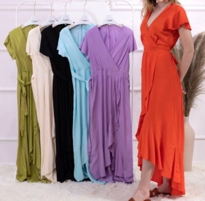 Sukienki damskie krótki rękaw (XL-2XL,3XL-4XL) TP15926