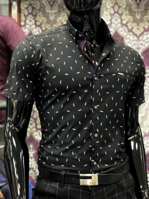 Koszule męskie na krótki rękaw - Tureckie (M-3XL) TP7307