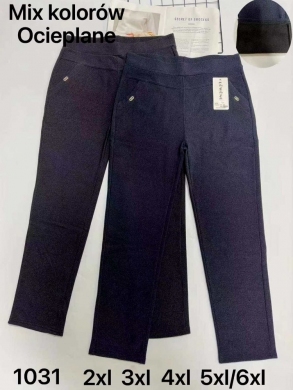 Spodnie materiałowe damskie ocieplane (2XL-6XL) DH3268