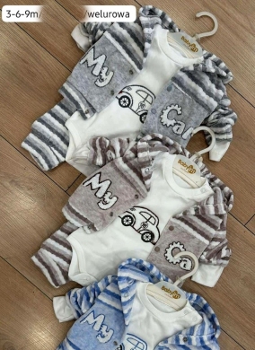 Komplet chłopięce - 3 częściowe (3-9M) DH8059