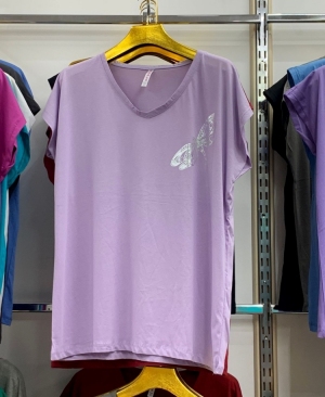 Bluzka damska na krótki rękaw - Turecka (5XL-7XL) TP10412
