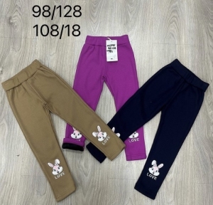 Legginsy dziewczęce ocieplane (98-128) NG4043