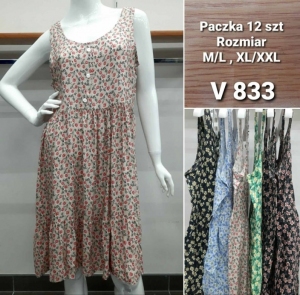 Sukienki damskie bez rękaw (M/L-XL/2XL) TP16887
