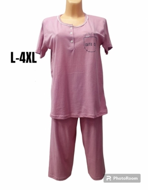 Piżama damska na krótki rękaw (L-4XL) TP4809