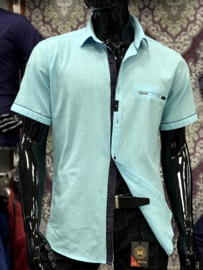 Koszule męskie na krótki rękaw - Tureckie (M-3XL) TP7276