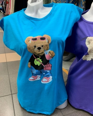Bluzka damska na krótki rękaw - Turecka (M-XL) TP10404