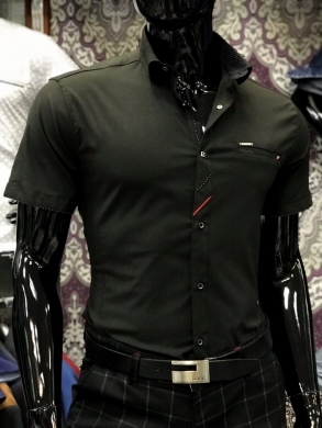 Koszule męskie na krótki rękaw - Tureckie (M-3XL) TP7281