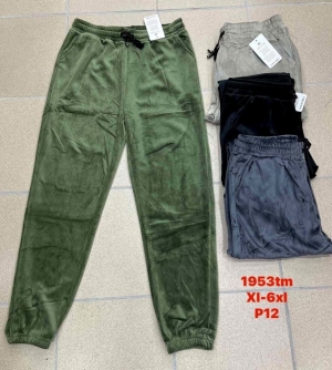 Spodnie welurowe damskie (XL-6XL) TPA1562