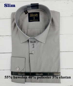 Koszule męskie na długi rękaw SLIM - Tureckie (M-2XL) TP12068