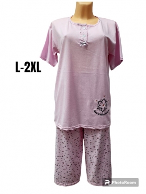 Piżama damska na krótki rękaw (L-2XL) TP8361