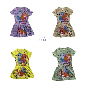 Sukienki dziewczęce na krótki rękaw (3-8) TP2101
