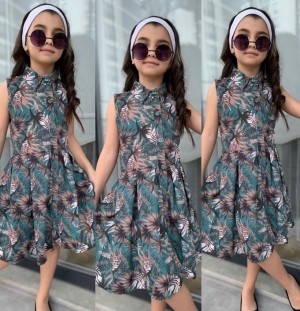 Sukienki dziewczęce bez rękaw- Tureckie (3-10 lat) TP11549