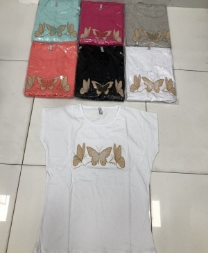 Bluzka damska na krótki rękaw - Turecka (2XL-4XL) DH17656
