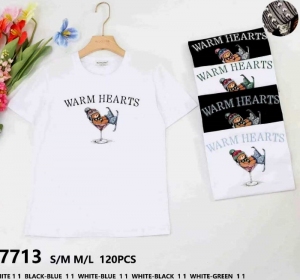 Bluzka damska na krótki rękaw (S/M-M/L) DH14834