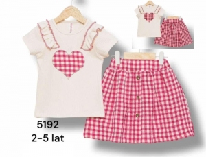 Komplet dziewczęce na krótki rękaw (2-5lat) NG673