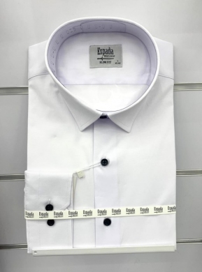 Koszule męskie na długi rękaw Slim Fit z elastanem - Tureckie (S/M-2XL/3XL) TPA2359