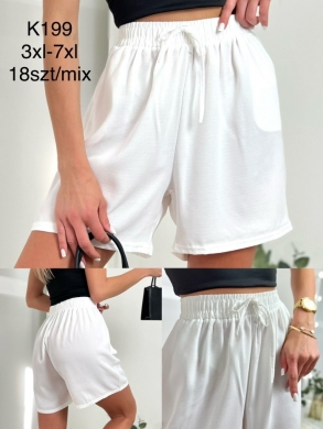 Szorty damskie materiałowe (3XL-7/8XL) DH16536