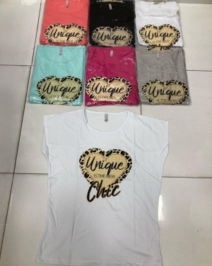 Bluzka damska na krótki rękaw - Turecka (2XL-4XL) DH17633