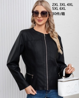 Kurtka damska skórzana jesienna (2XL-6XL) NG2816