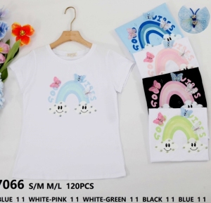 Bluzka damska na krótki rękaw (S/M-M/L) DH14837
