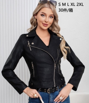 Kurtka damska skórzana jesienna (S-2XL) NG2805