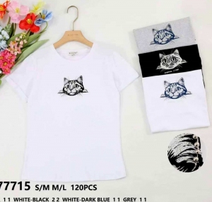 Bluzka damska na krótki rękaw (S/M-M/L) DH14844