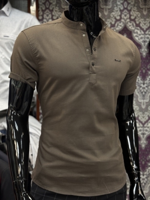 Koszule męskie na krótki rękaw SLIM - Tureckie (M-3XL) DH14755