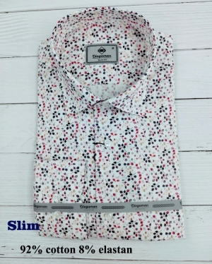 Koszule męskie na długi rękaw SLIM - Tureckie (M-3XL) TP12078