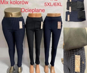 Spodnie materiałowe damskie ocieplane (2XL-6XL) DH7606