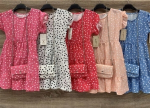 Sukienki dziewczęce krótki rękaw (4-14 lat) TP12353