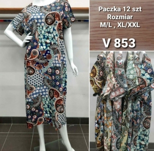 Sukienki damskie krótki rękaw (M/L-XL/2XL) TP16897