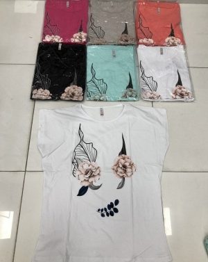 Bluzka damska na krótki rękaw - Turecka (2XL-4XL) DH17653