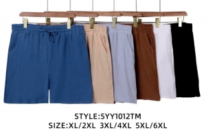 Szorty damskie materiałowe (2XL-6XL) DH15721