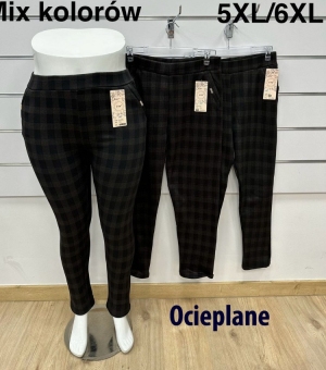 Spodnie materiałowe damskie ocieplane (2XL-6XL) DH3257
