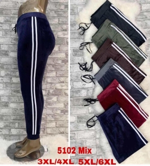 Spodnie dresowe welurowe damskie (3XL-6XL) TP1962