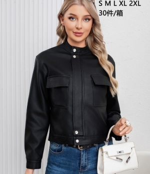 Kurtka damska skórzana jesienna (S-2XL) NG2808