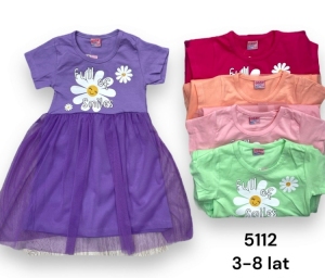 Sukienki dziewczęce na krótki rękaw (3-8) TP8706
