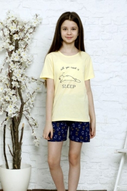 Piżama dziewczęca na krótki rękaw (134-164) TPA1988